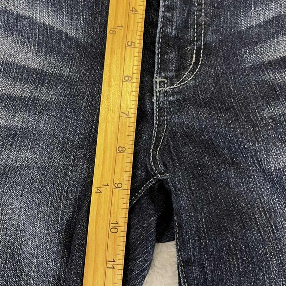 Nine West Jeans Womens 6 Capri Cropped Dark Wash Embellished Stretch Denim Boho - Picture 11 of 11